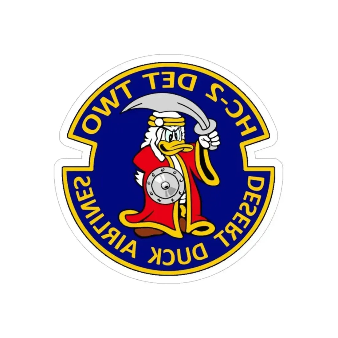 HC 2 (U.S. Navy) REVERSE PRINT Transparent Die-Cut STICKER - The Sticker Space