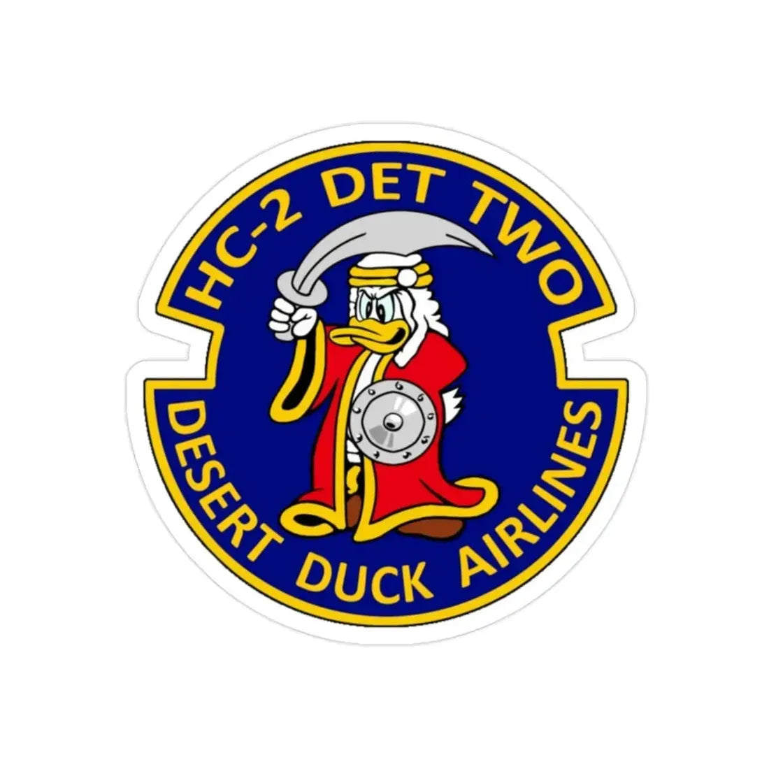 HC 2  (U.S. Navy) Transparent STICKER Die-Cut Vinyl Decal 2 Inch Transparent - The Sticker Space