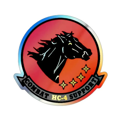 HC 4 (U.S. Navy) Holographic STICKER Die-Cut Vinyl Decal 5 Inch Holographic - The Sticker Space