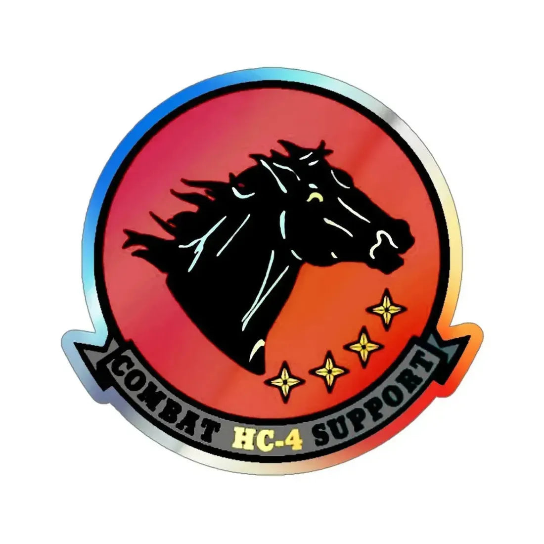 HC 4 (U.S. Navy) Holographic STICKER Die-Cut Vinyl Decal - The Sticker Space