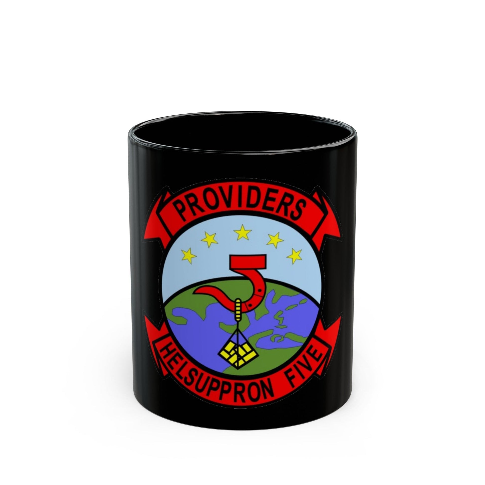 HC 5 Helicopter Combat Support Squadron 5 (U.S. Navy) Black Coffee Mug-11oz-The Sticker Space