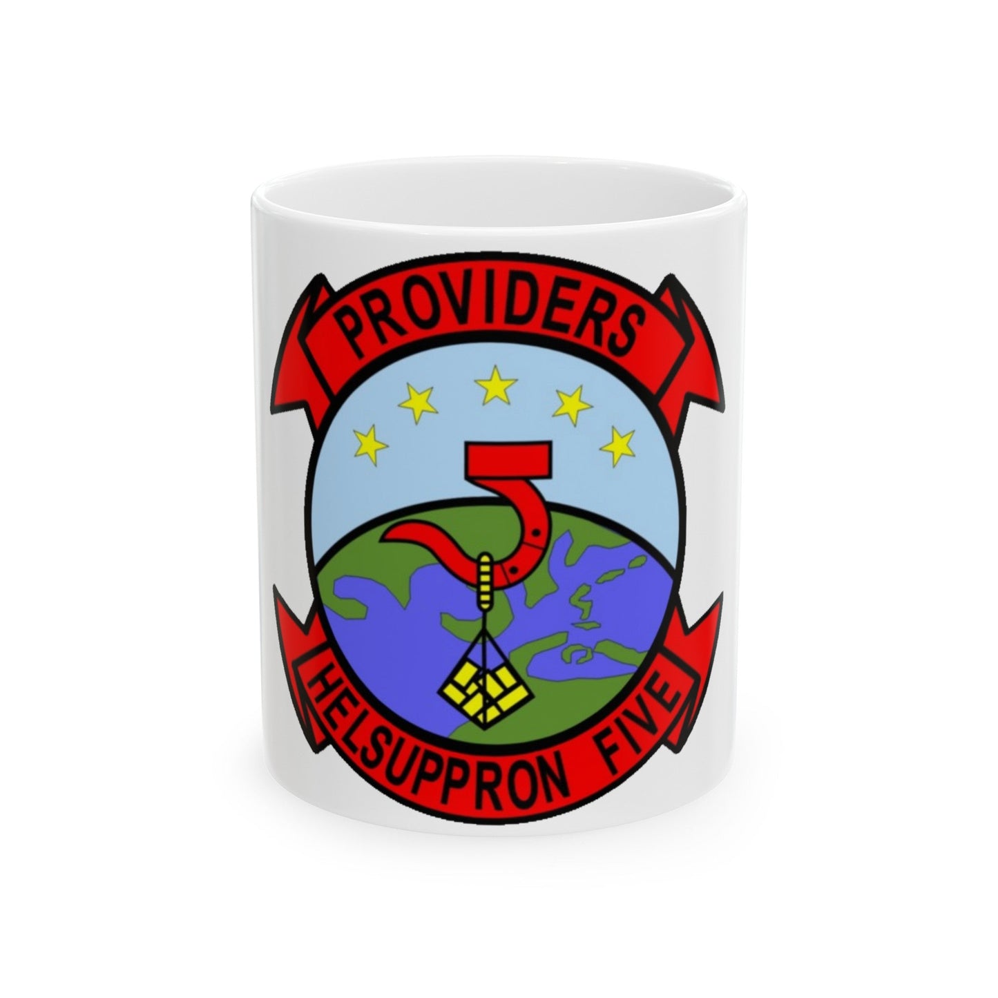 HC 5 Helicopter Combat Support Squadron 5 (U.S. Navy) White Coffee Mug-11oz-The Sticker Space