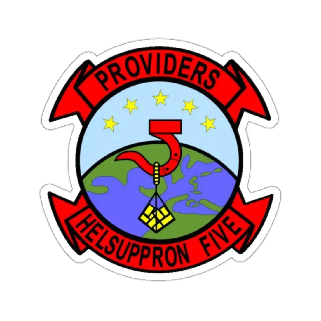 HC 5 Helicopter Combat Support Squadron 5 (U.S. Navy) STICKER Vinyl Kiss-Cut Decal 2 Inch White - The Sticker Space