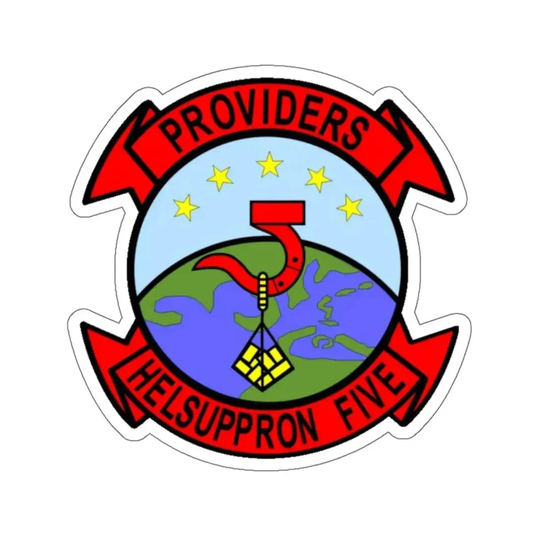 HC 5 Helicopter Combat Support Squadron 5 (U.S. Navy) STICKER Vinyl Kiss-Cut Decal 6 Inch White - The Sticker Space
