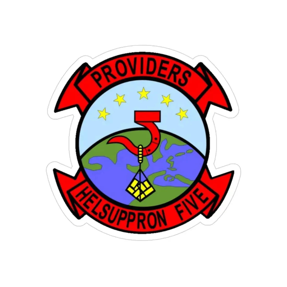 HC 5 Helicopter Combat Support Squadron 5 (U.S. Navy) Transparent STICKER Die-Cut Vinyl Decal 3 Inch Transparent - The Sticker Space
