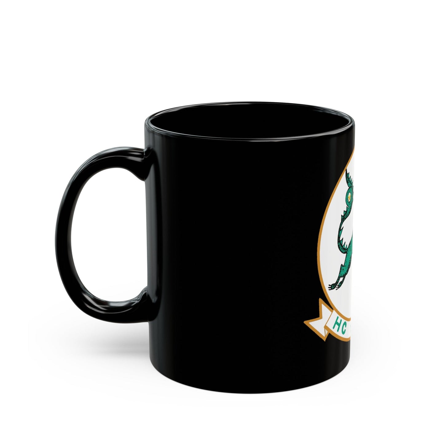 HC 7 'Seadevils' (U.S. Navy) Black Coffee Mug-The Sticker Space