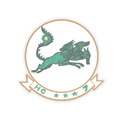 HC 7 'Seadevils' (U.S. Navy) STICKER Vinyl Kiss-Cut Decal 6 Inch Transparent - The Sticker Space