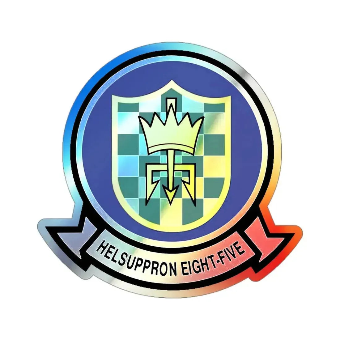 HC 85 Helicopter Combat Support Squadron 85 (U.S. Navy) Holographic STICKER Die-Cut Vinyl Decal 3 Inch Holographic - The Sticker Space