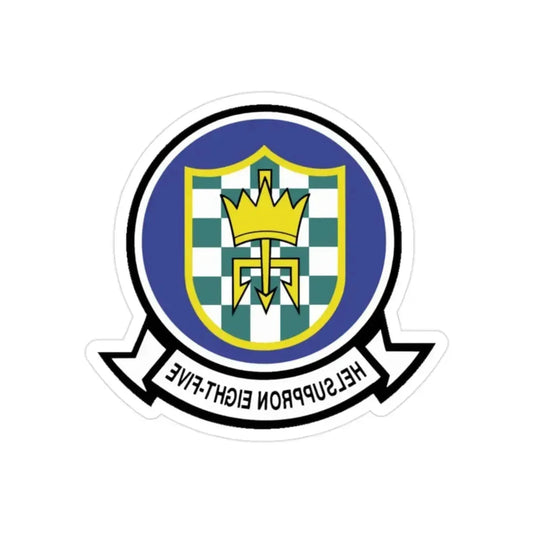 HC 85 Helicopter Combat Support Squadron 85 (U.S. Navy) REVERSE PRINT Transparent Die-Cut STICKER 2 Inch Die-Cut Transparent - The Sticker Space