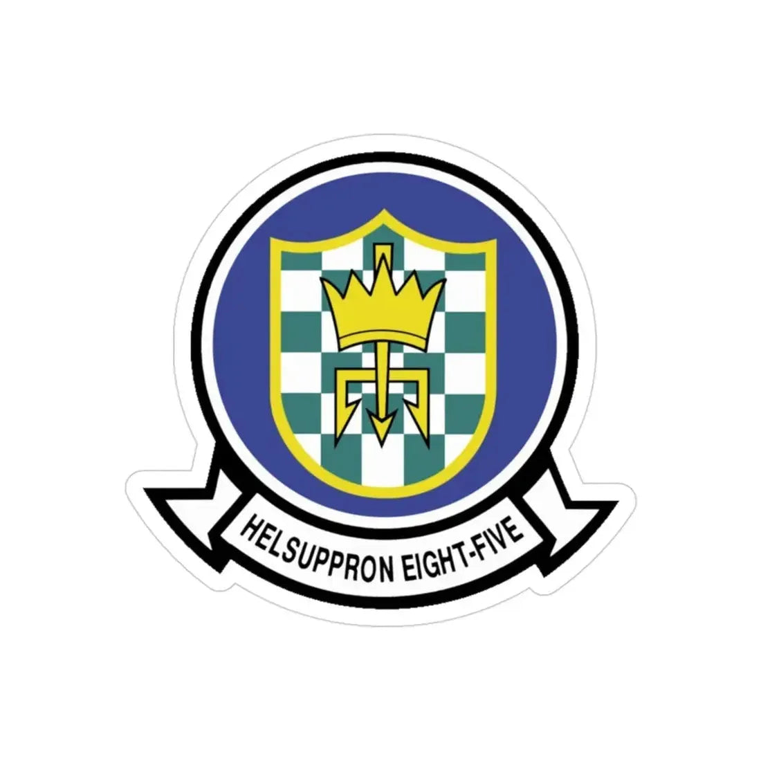 HC 85 Helicopter Combat Support Squadron 85  (U.S. Navy) Transparent STICKER Die-Cut Vinyl Decal 3 Inch Transparent - The Sticker Space