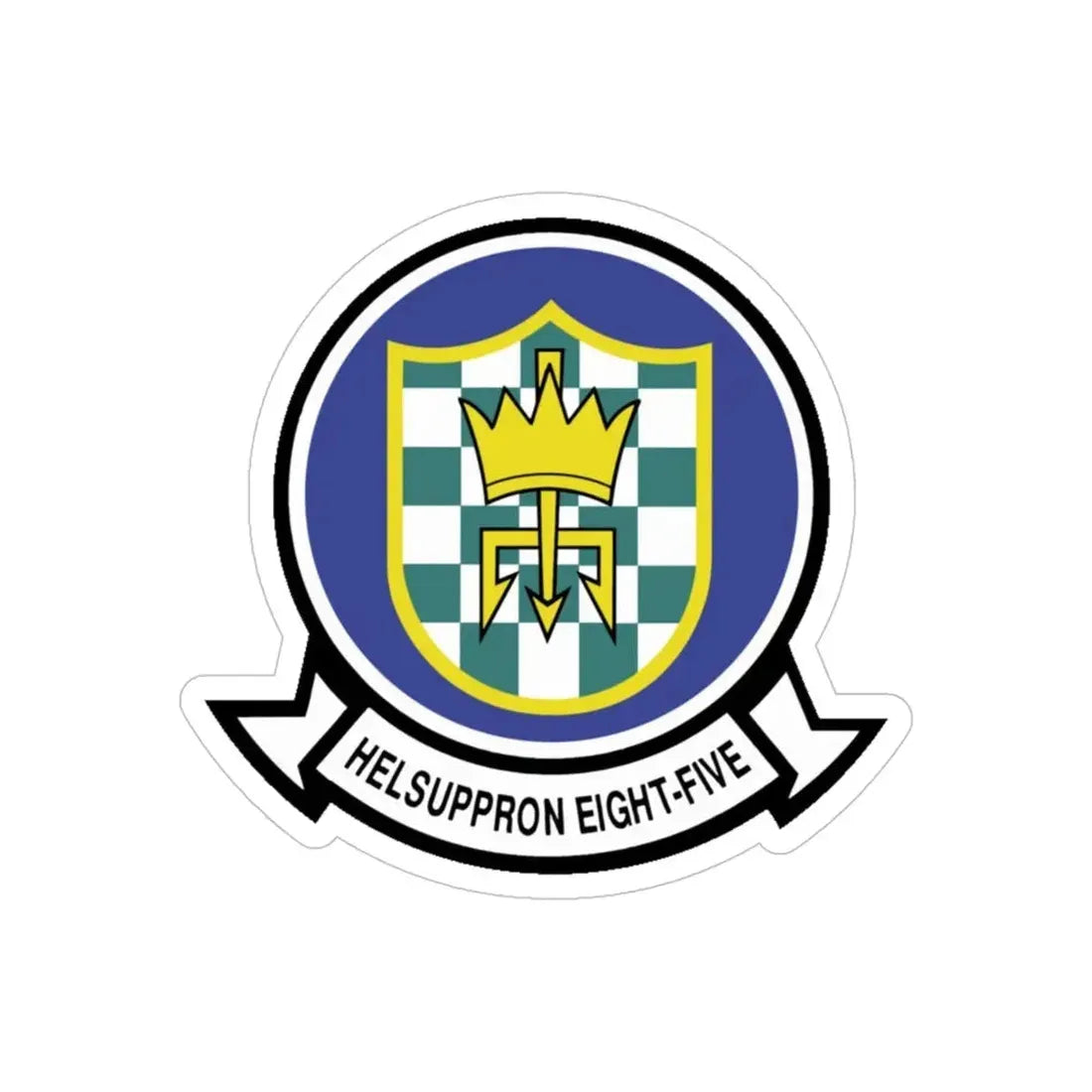 HC 85 Helicopter Combat Support Squadron 85  (U.S. Navy) Transparent STICKER Die-Cut Vinyl Decal 4 Inch Transparent - The Sticker Space