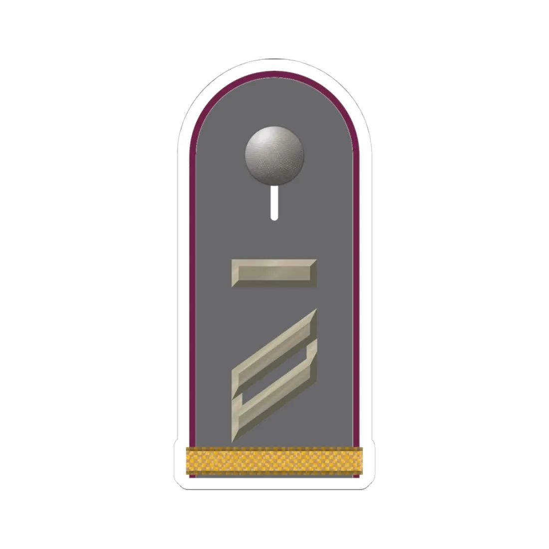 HD H 13 Obergefreiter UA mbL ABCAbw L (Germany) (Military Rank) STICKER Vinyl Kiss-Cut Decal 4 Inch White - The Sticker Space