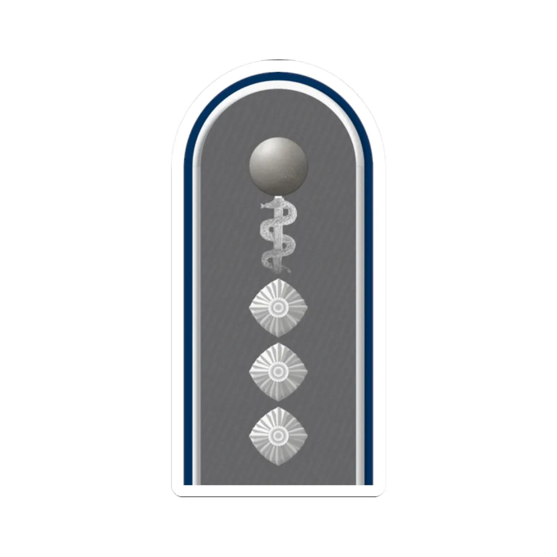 HD H 43b Stabsarzt San HM L (Military Rank) STICKER Vinyl Kiss-Cut Decal 2 Inch White - The Sticker Space