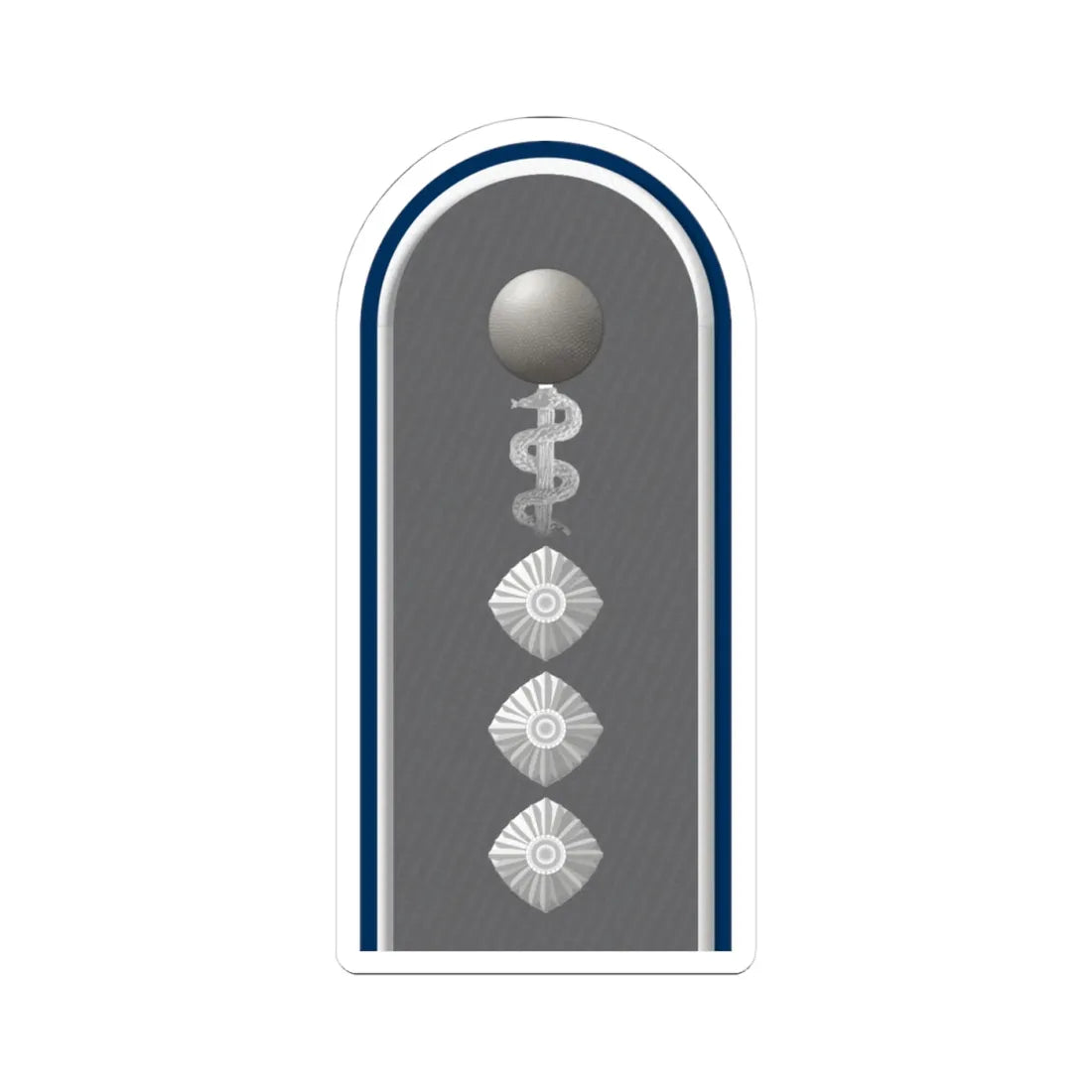 HD H 43b Stabsarzt San HM L (Military Rank) STICKER Vinyl Kiss-Cut Decal 4 Inch White - The Sticker Space
