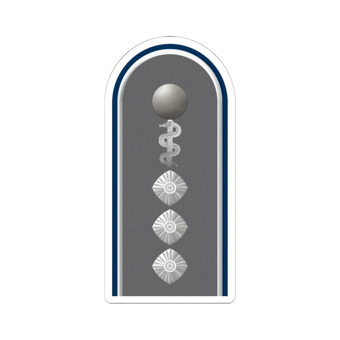 HD H 43b Stabsarzt San HM L (Military Rank) STICKER Vinyl Kiss-Cut Decal 6 Inch White - The Sticker Space