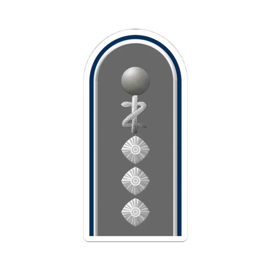 HD H 43c Stabsarzt San ZM L (Germany) (Military Rank) STICKER Vinyl Kiss-Cut Decal 4 Inch White - The Sticker Space