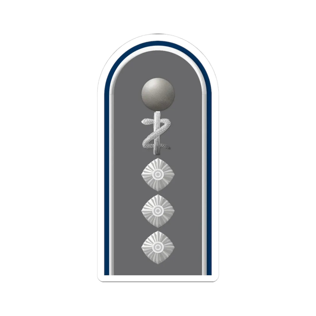 HD H 43c Stabsarzt San ZM L (Military Rank) STICKER Vinyl Kiss-Cut Decal 3 Inch White - The Sticker Space