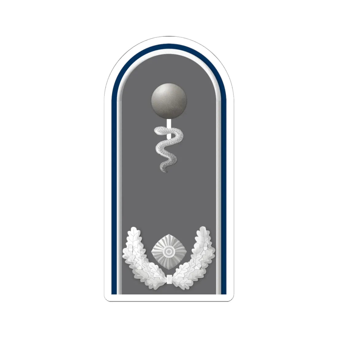 HD H 51e Oberstabsveterinär San TM L (Military Rank) STICKER Vinyl Kiss-Cut Decal 6 Inch White - The Sticker Space