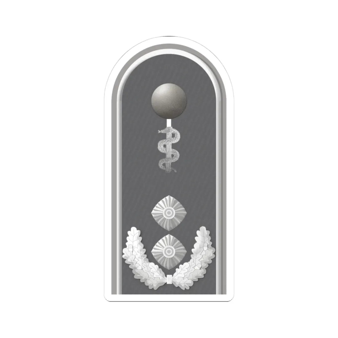 HD H 52b Oberfeldarzt HFlg HM L (Germany) (Military Rank) STICKER Vinyl Kiss-Cut Decal 3 Inch White - The Sticker Space