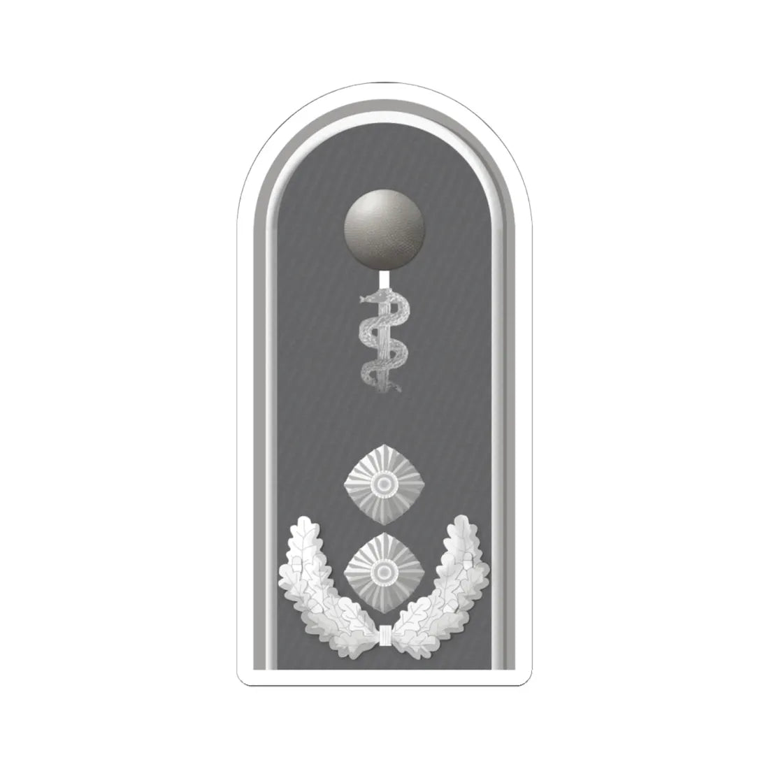 HD H 52b Oberfeldarzt HFlg HM L (Germany) (Military Rank) STICKER Vinyl Kiss-Cut Decal 6 Inch White - The Sticker Space