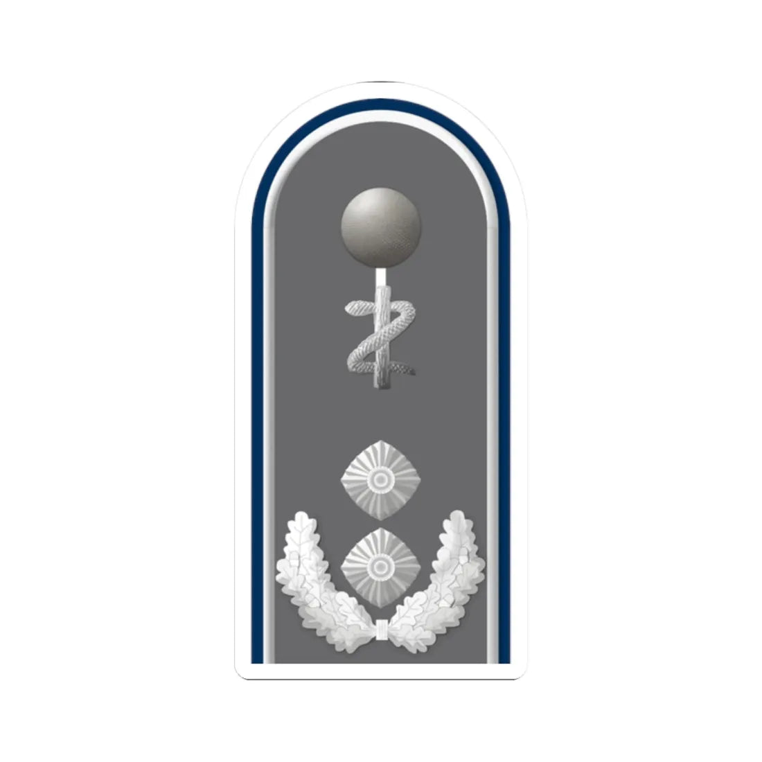 HD H 52c Oberfeldarzt San ZM L (Military Rank) STICKER Vinyl Kiss-Cut Decal 2 Inch White - The Sticker Space
