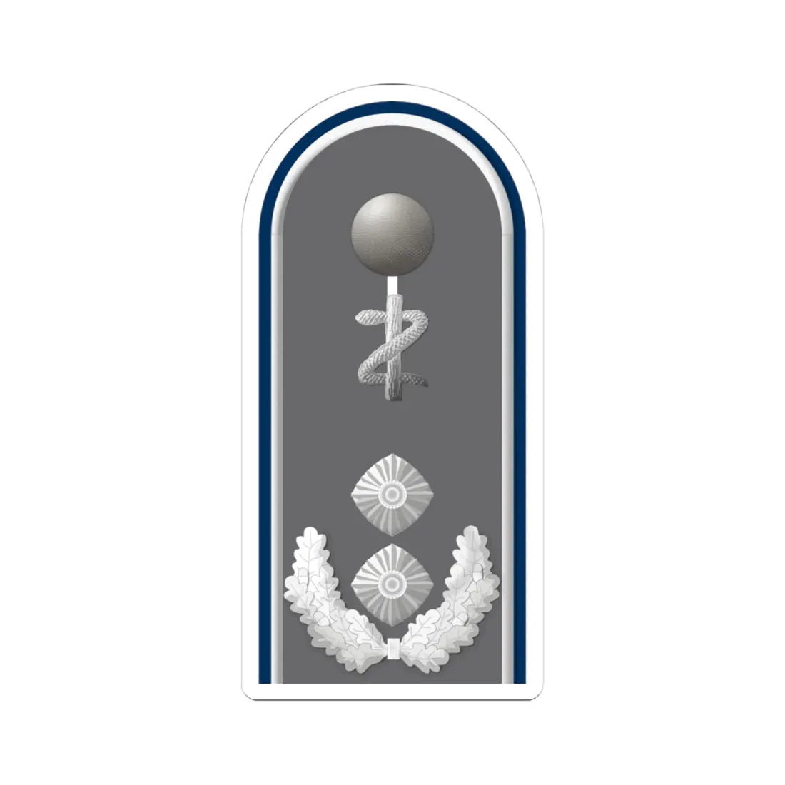 HD H 52c Oberfeldarzt San ZM L (Military Rank) STICKER Vinyl Kiss-Cut Decal 4 Inch White - The Sticker Space