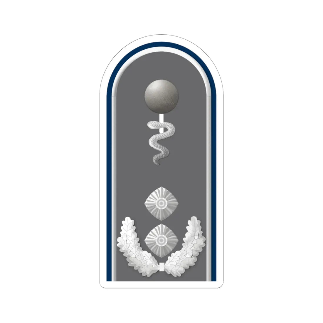 HD H 52e Oberfeldveterinär San TM L (Military Rank) STICKER Vinyl Kiss-Cut Decal 6 Inch White - The Sticker Space