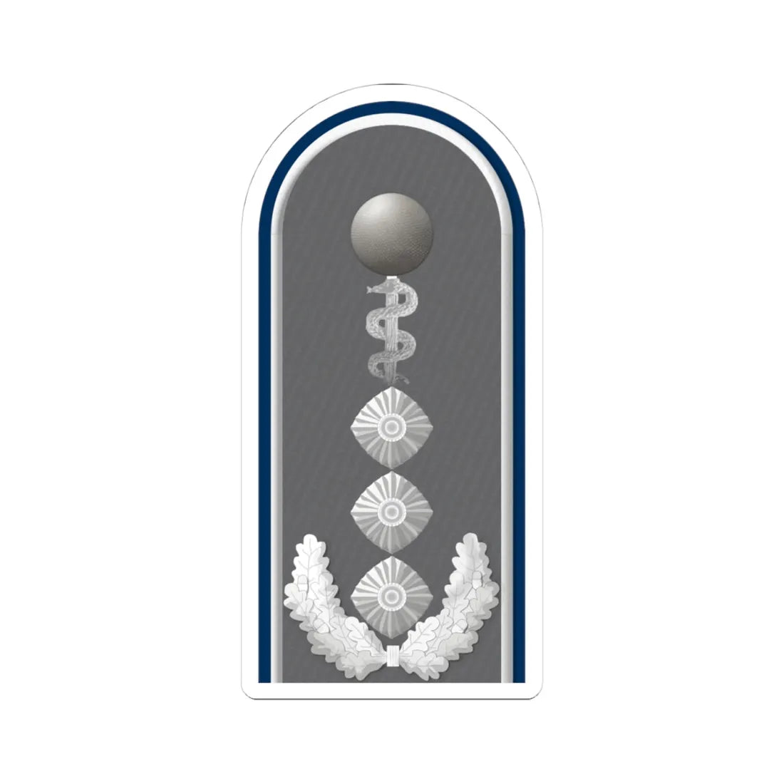 HD H 53b Oberstarzt San HM L (Germany) (Military Rank) STICKER Vinyl Kiss-Cut Decal 4 Inch White - The Sticker Space