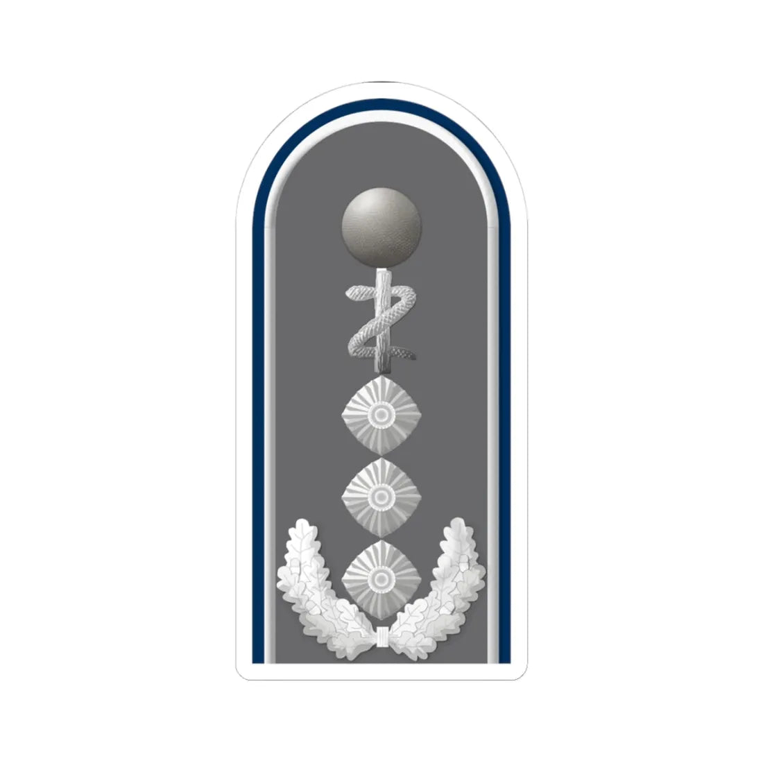 HD H 53c Oberstarzt San ZM L (Military Rank) STICKER Vinyl Kiss-Cut Decal 3 Inch White - The Sticker Space