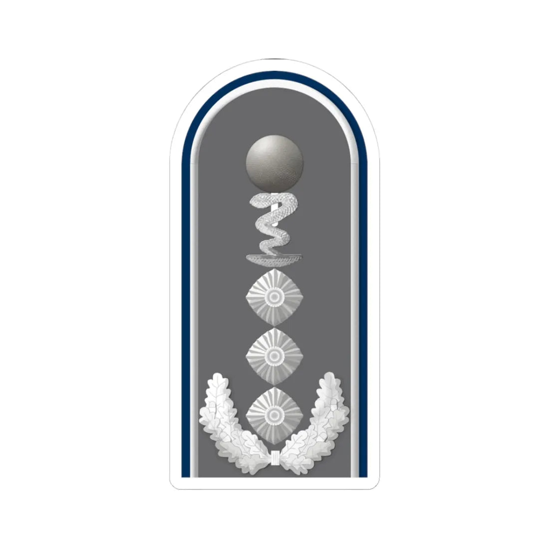 HD H 53d Oberstapotheker San PH L (Germany) (Military Rank) STICKER Vinyl Kiss-Cut Decal 3 Inch White - The Sticker Space