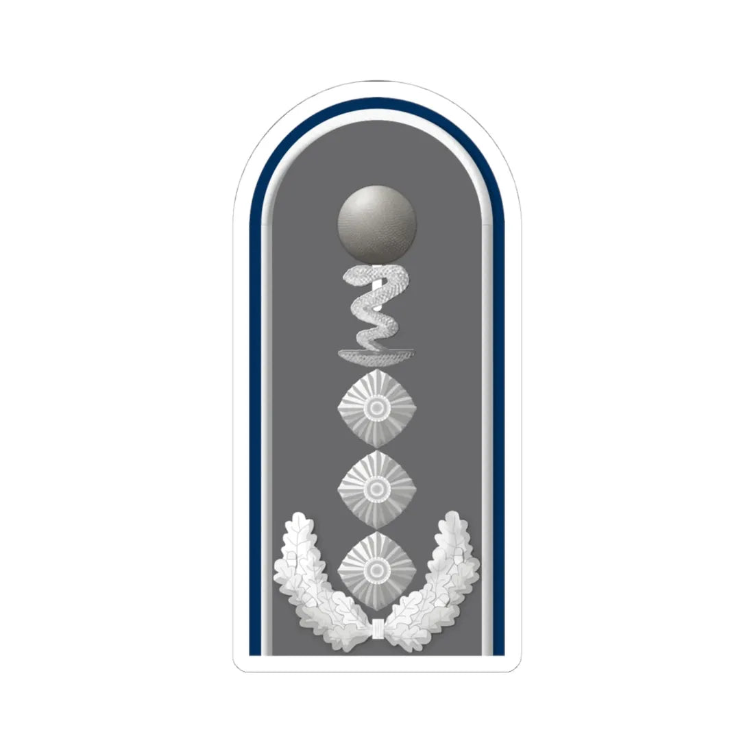 HD H 53d Oberstapotheker San PH L (Germany) (Military Rank) STICKER Vinyl Kiss-Cut Decal 4 Inch White - The Sticker Space