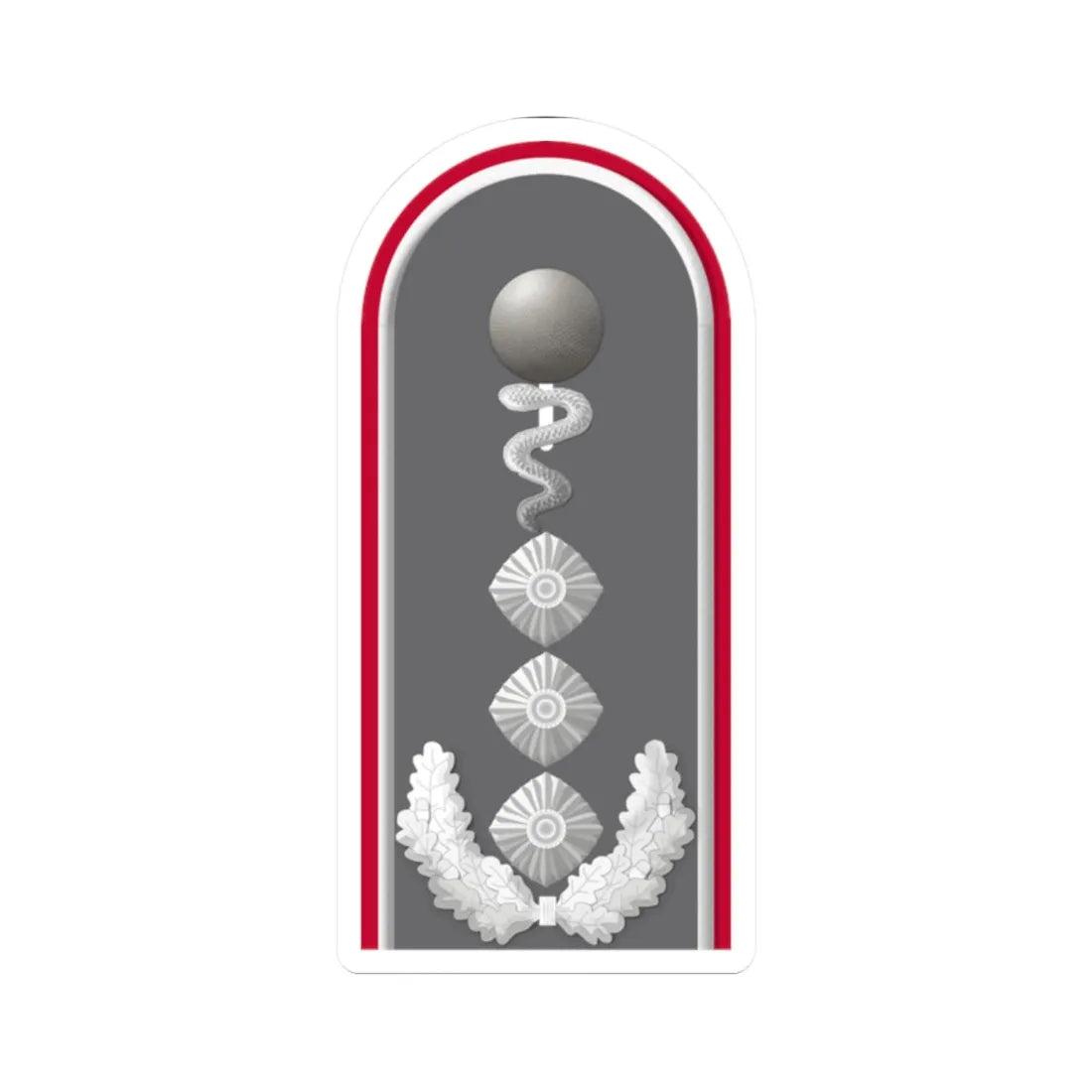 HD H 53e Oberstveterinär i.G. TM L (Germany) (Military Rank) STICKER Vinyl Kiss-Cut Decal 2 Inch White - The Sticker Space