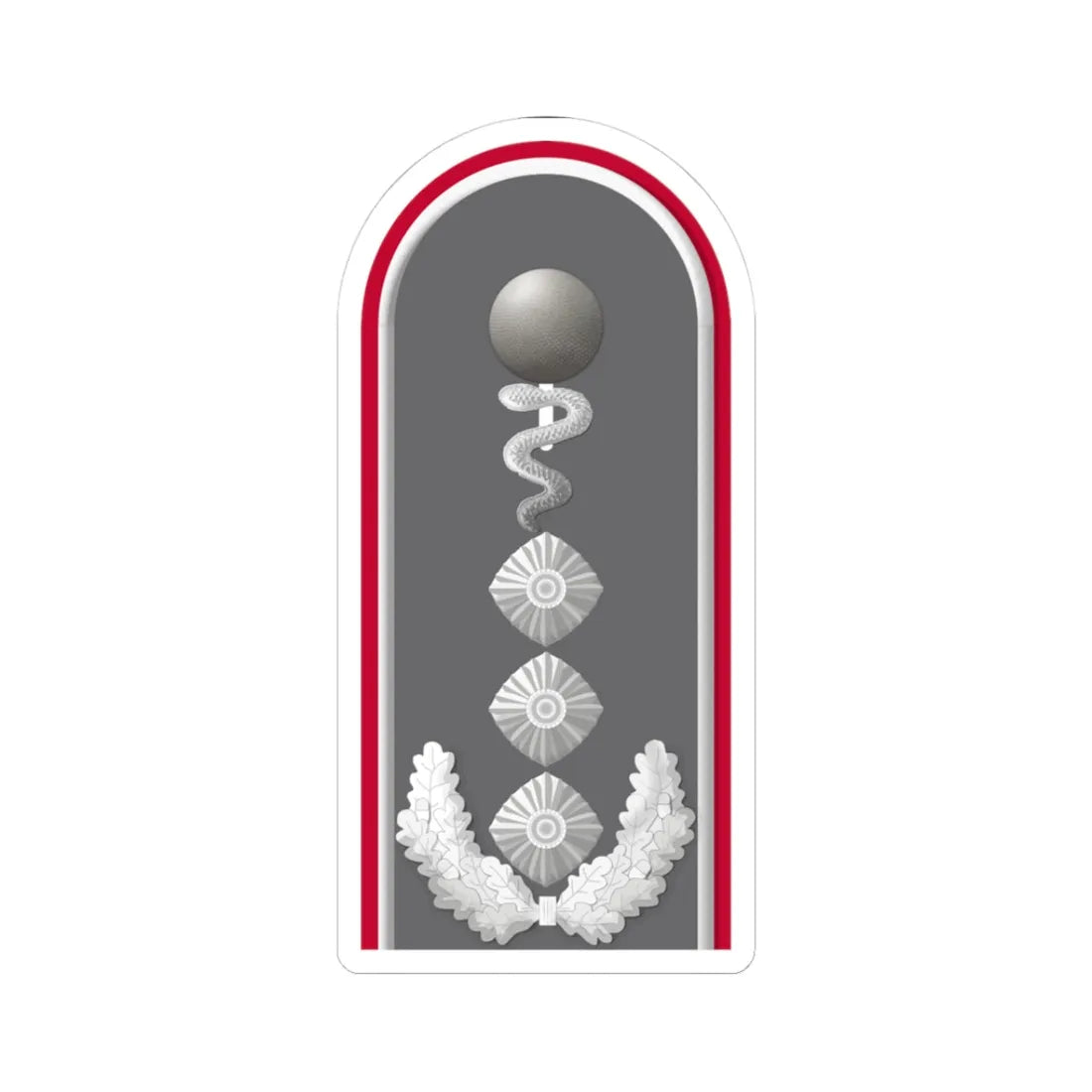 HD H 53e Oberstveterinär i.G. TM L (Germany) (Military Rank) STICKER Vinyl Kiss-Cut Decal 3 Inch White - The Sticker Space