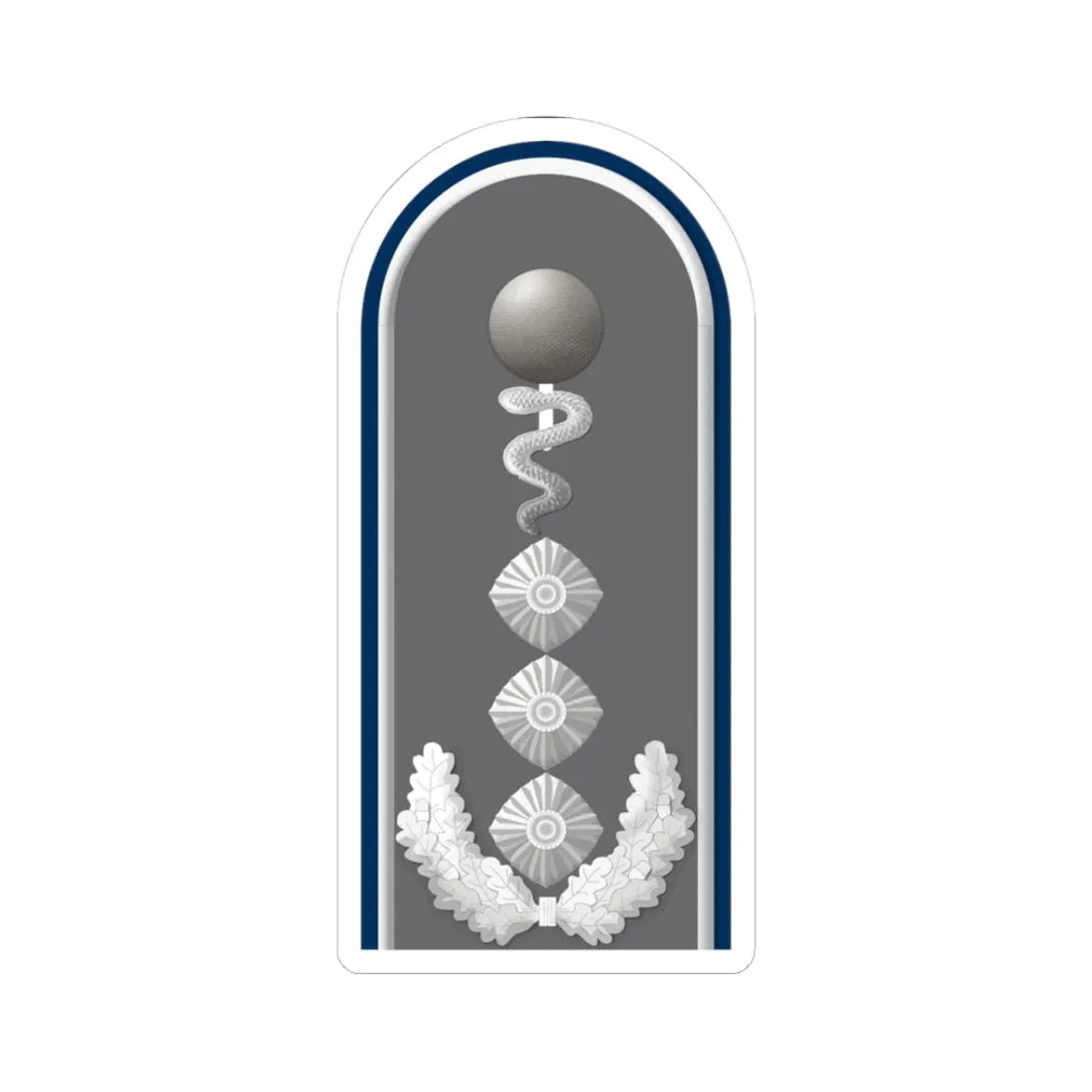 HD H 53e Oberstveterinär San TM L (Germany) (Military Rank) STICKER Vinyl Kiss-Cut Decal 3 Inch White - The Sticker Space
