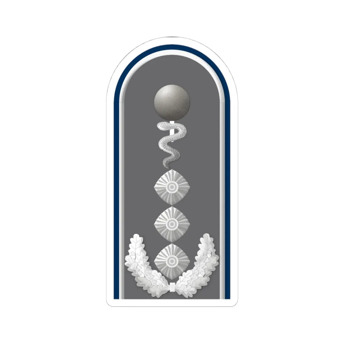 HD H 53e Oberstveterinär San TM L (Germany) (Military Rank) STICKER Vinyl Kiss-Cut Decal 4 Inch White - The Sticker Space