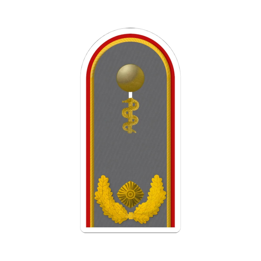 HD H 61b Generalarzt HM L (Germany) (Military Rank) STICKER Vinyl Kiss-Cut Decal 4 Inch White - The Sticker Space