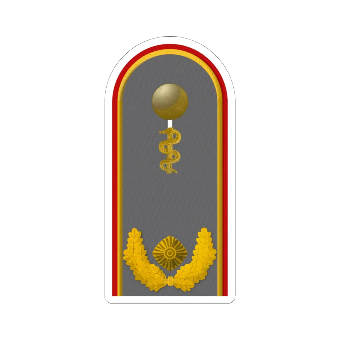 HD H 61b Generalarzt HM L (Military Rank) STICKER Vinyl Kiss-Cut Decal 6 Inch White - The Sticker Space