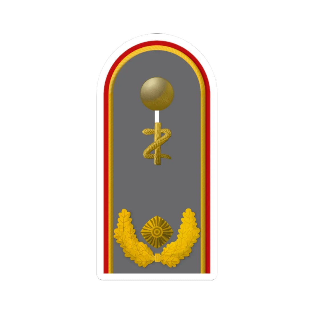 HD H 61c Generalarzt ZM L (Germany) (Military Rank) STICKER Vinyl Kiss-Cut Decal 2 Inch White - The Sticker Space