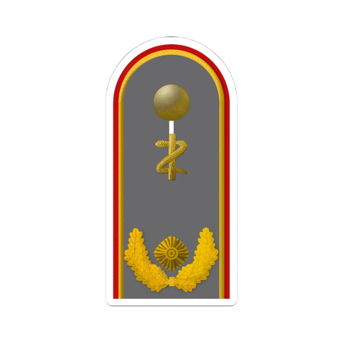 HD H 61c Generalarzt ZM L (Germany) (Military Rank) STICKER Vinyl Kiss-Cut Decal 4 Inch White - The Sticker Space