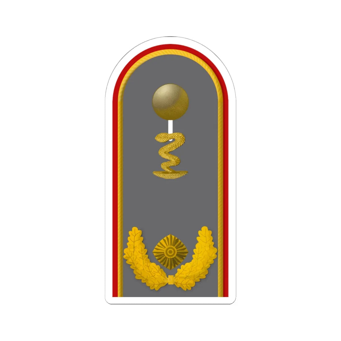 HD H 61d Generalapotheker PH L (Military Rank) STICKER Vinyl Kiss-Cut Decal 6 Inch White - The Sticker Space