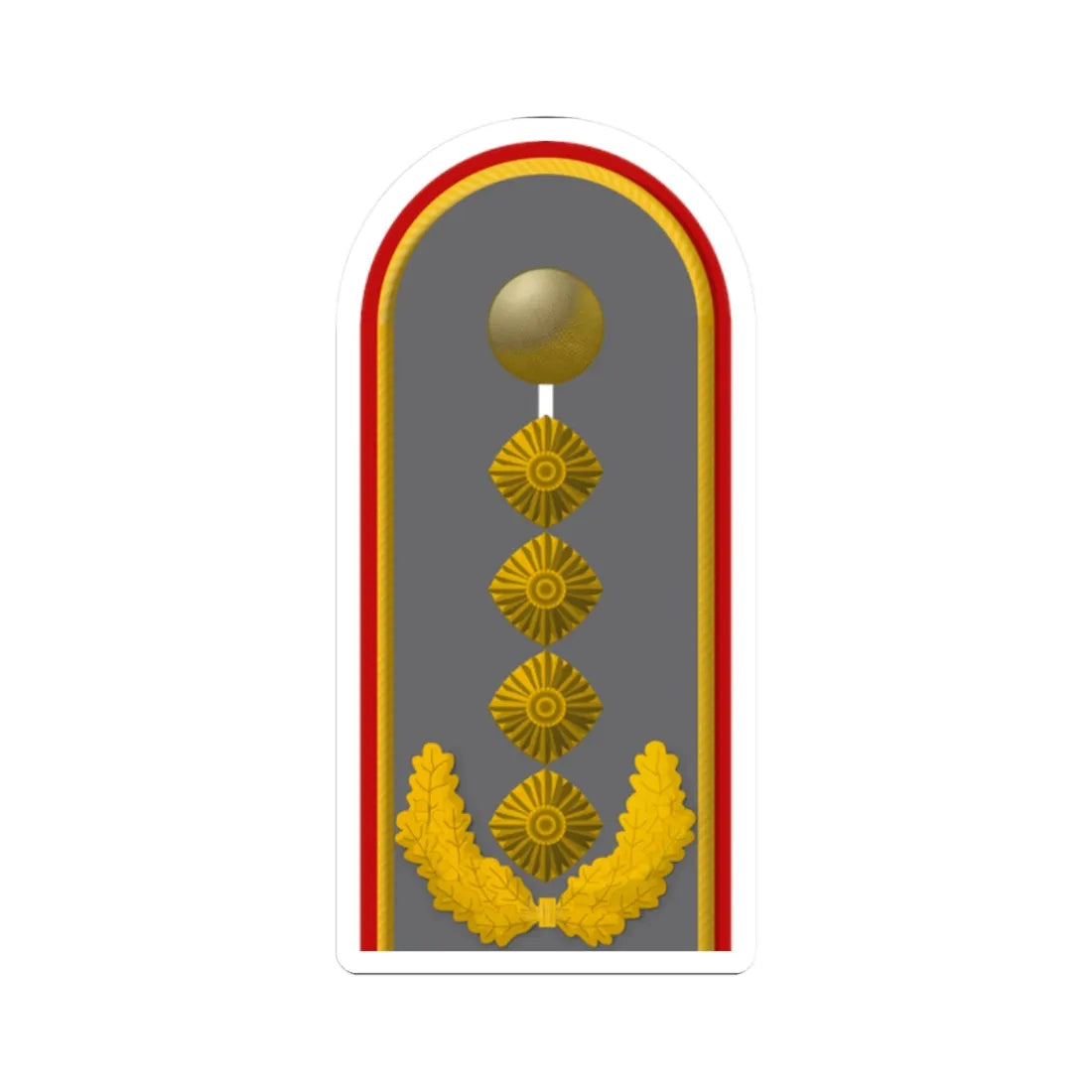 HD H 64 General (Germany) (Military Rank) STICKER Vinyl Kiss-Cut Decal 2 Inch White - The Sticker Space