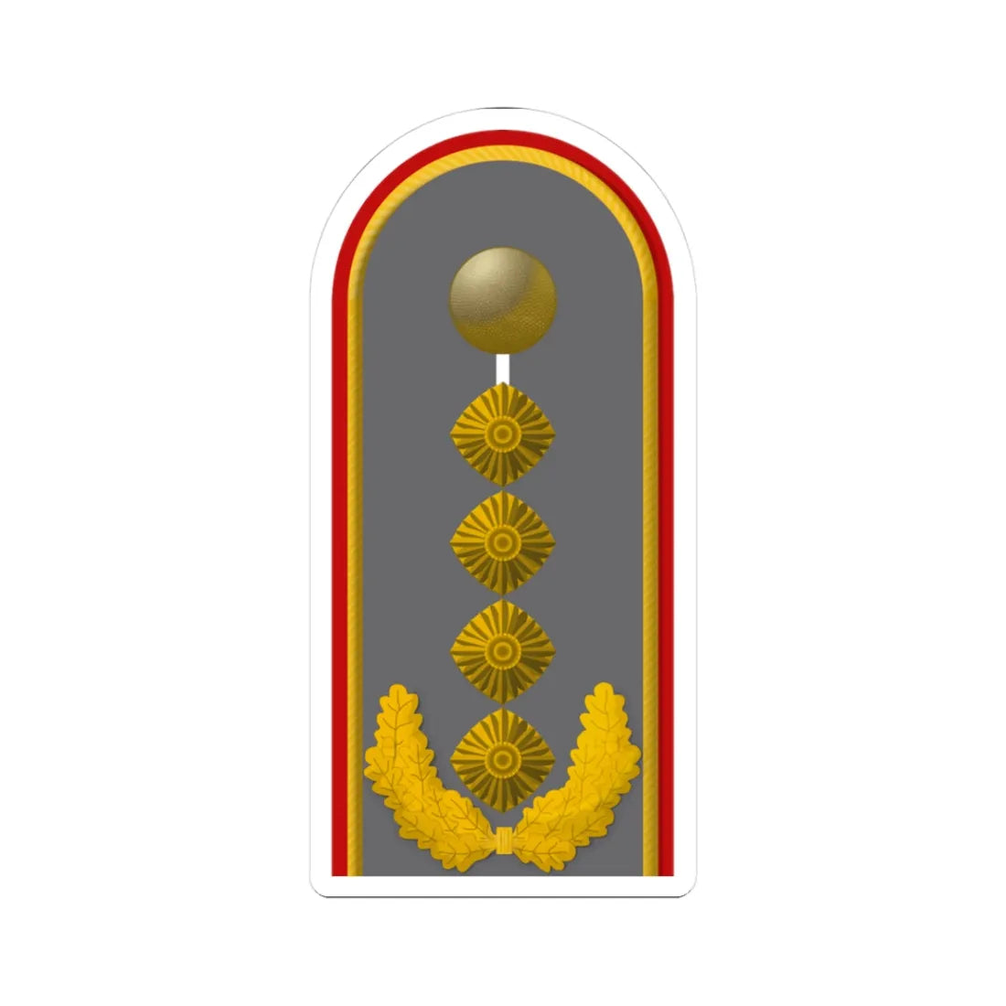 HD H 64 General (Germany) (Military Rank) STICKER Vinyl Kiss-Cut Decal 3 Inch White - The Sticker Space