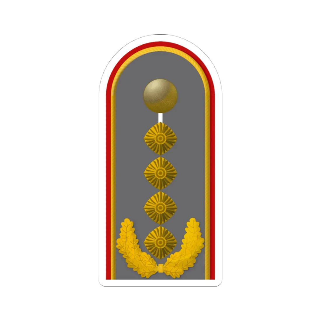 HD H 64 General (Germany) (Military Rank) STICKER Vinyl Kiss-Cut Decal 4 Inch White - The Sticker Space