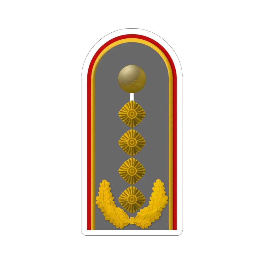 HD H 64 General (Germany) (Military Rank) STICKER Vinyl Kiss-Cut Decal 6 Inch White - The Sticker Space