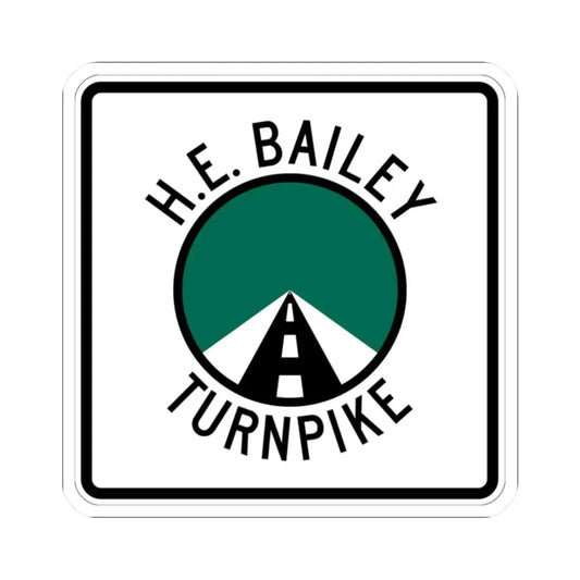 H.E. Bailey Turnpike (Oklahoma) (Road Sign) STICKER Vinyl Kiss-Cut Decal 2 Inch White - The Sticker Space