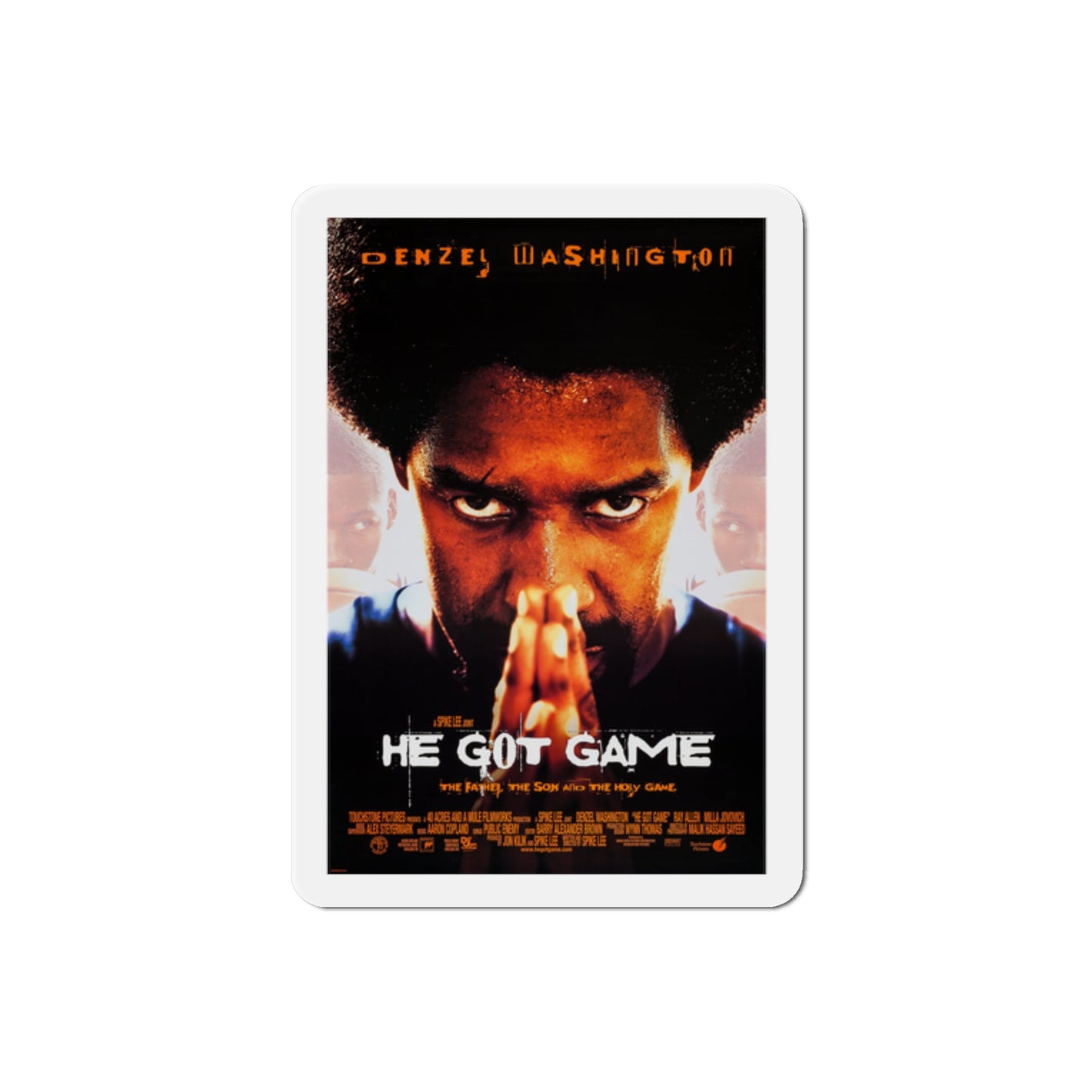 He Got Game 1998 Movie Poster Die-Cut Magnet-2" x 2"-The Sticker Space