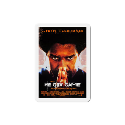 He Got Game 1998 Movie Poster Die-Cut Magnet-3" x 3"-The Sticker Space