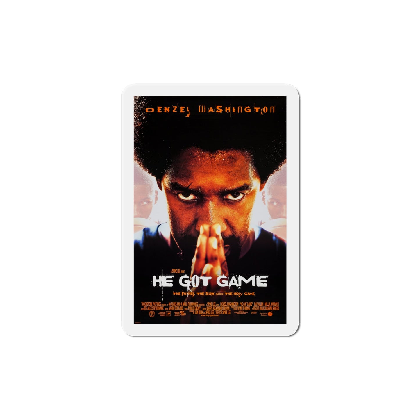 He Got Game 1998 Movie Poster Die-Cut Magnet-6 × 6"-The Sticker Space