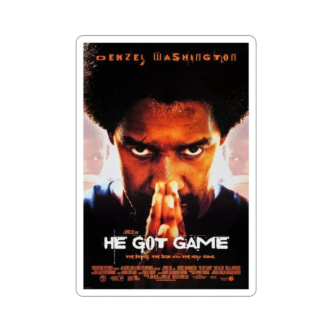 He Got Game 1998 Movie Poster STICKER Vinyl Die-Cut Decal - The Sticker Space
