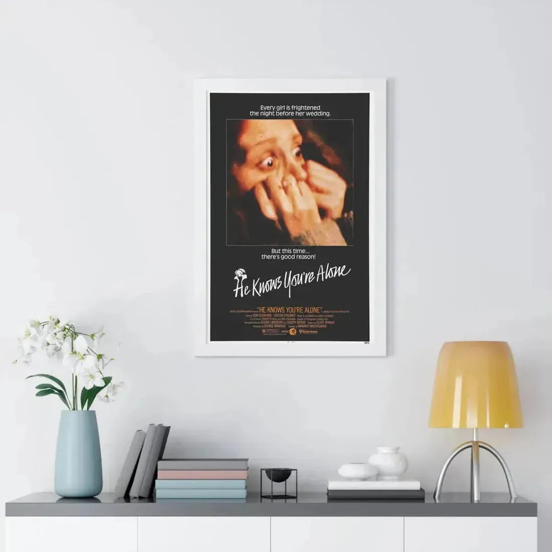 HE KNOWS YOU'RE ALONE 1980 - Framed Movie Poster - The Sticker Space